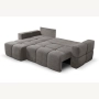 Fumo Komfortowa sofa narożna pikowana Tkanina Onega 22
